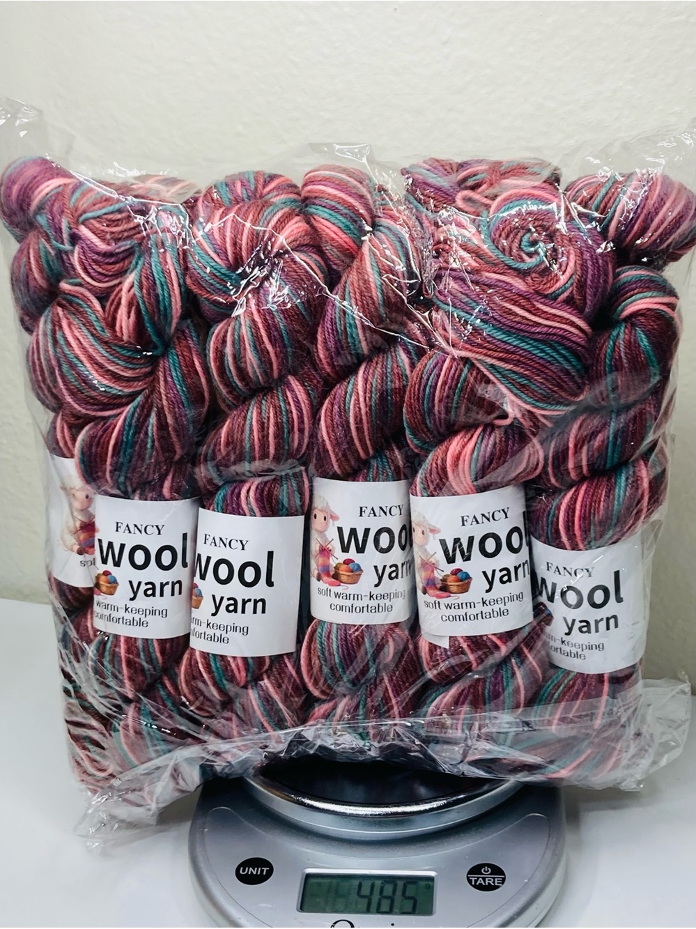 10 NEW Fancy Wool Yarn 475+g 85% Australian Wool 10% Camel 5% Anti-Pilling Fiber